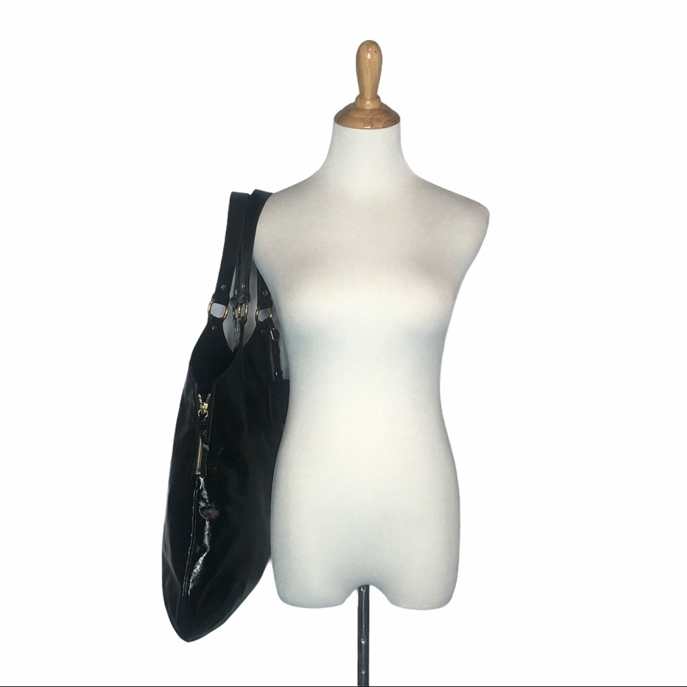 YSL Black Patent Leather Large Tribute Bag - Picture 8 of 16